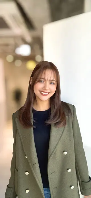 ロング カラー 顔まわりの神様✨ 透明感カラー藤嶋秀幸のヘアスタイル