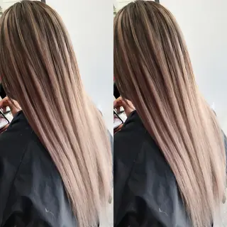 ロング カラー ヘアアレンジ 下妻 カラーエクステ難波のヘアスタイル