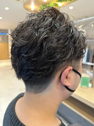 ショート パーマ メンズ 💈メンズ特化 美容師サキ💈のヘアスタイル