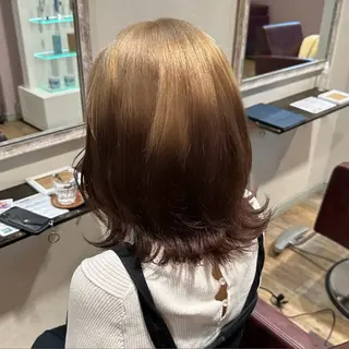 ミディアム カラー 柔らかいcolor ￤韓国￤🩰マユ🩰のヘアスタイル