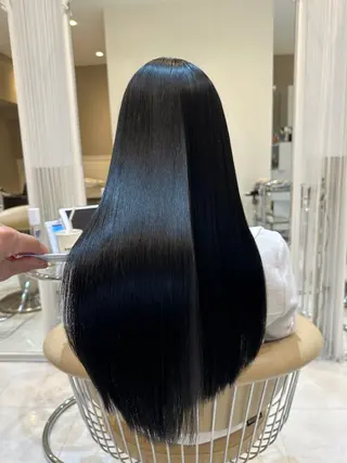 ロング カラー パーマ ヘアアレンジ 當間 大知のヘアスタイル