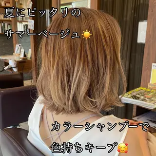 セミロング 加藤 実穂のヘアスタイル