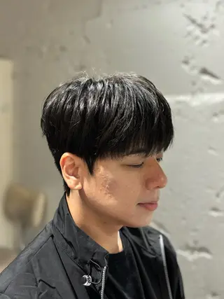 ショート パーマ メンズ 韓国メンズヘア/ ダウンパーマ/歩夢のヘアスタイル