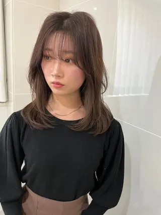 ロング 京都レイヤーカット/ 縮毛矯正/羽柴りくのヘアスタイル