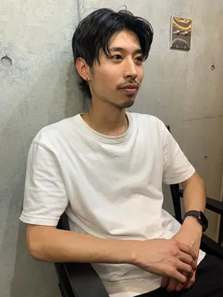 メンズ 柔らかブラウン/顔周 りレイヤー♡ユウシのヘアスタイル