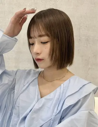 ショート 福岡美容師 透明感カラーのヘアスタイル