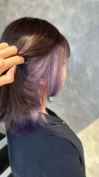 セミロング カラー Mayo/ダブルカラ メンズカット/カラーのヘアスタイル