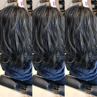 ミディアム カラー 大久保 隆蔵のヘアスタイル