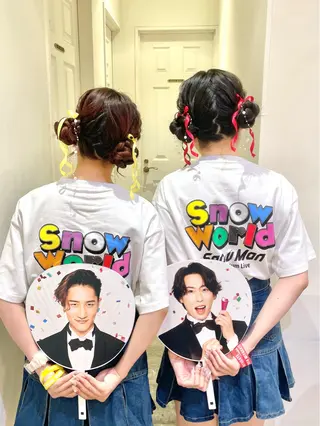 ヘアアレンジ ハイトーンカラー/ 長さだし🐇きょうかのヘアスタイル