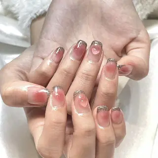 ネイル RAFFINE 月🦋🩵のネイルデザイン