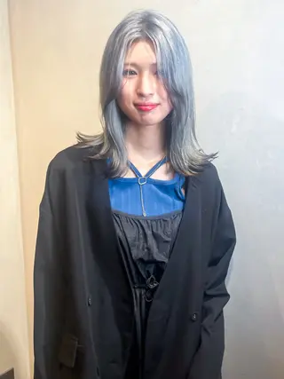 ミディアム カラー Aya/四条烏丸/ インナーカラーのヘアスタイル