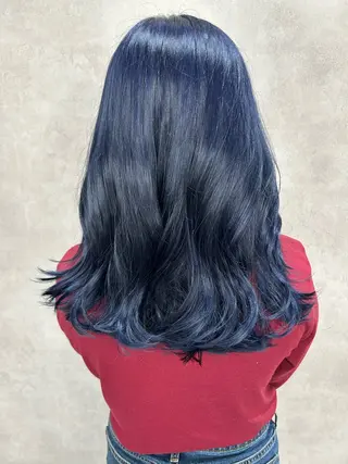 セミロング LUNON/田河優花 /デザインカラーのヘアスタイル