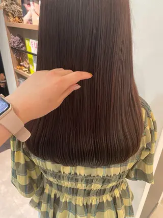 セミロング モテ髪‎🫧赤み消し カラー表参道きょうこのヘアスタイル