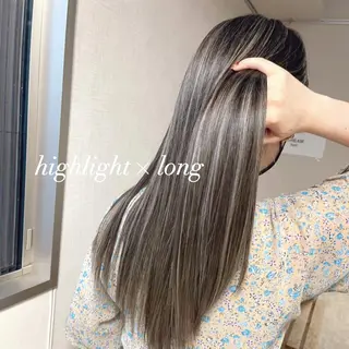 ロング カラー 松井那津子 /ハイライトブリーチのヘアスタイル
