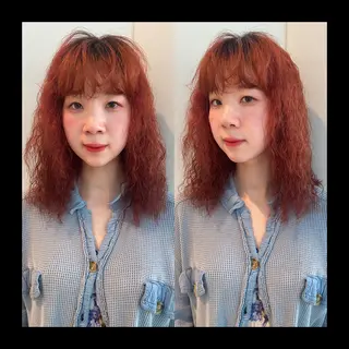 ミディアム カラー パーマ mai / linoah˚✧のヘアスタイル