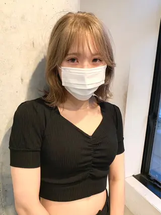 ミディアム ベージュカラー🕊️ 新潟駅/谷口大海のヘアスタイル