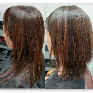 セミロング 髪質改善美容室bokuno鳴海店所属・髪質改善/星野久美子 /撮影モデル募集のヘアスタイル