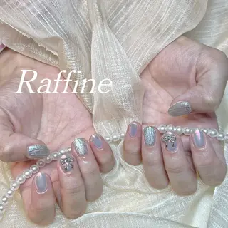 ネイル RAFFINE 月🦋🩵のネイルデザイン