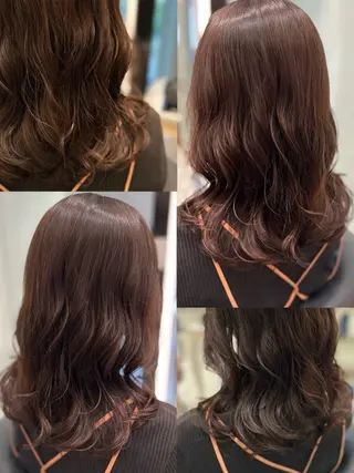 ミディアム パーマ コテ巻き風パーマ✨ 韓国ヘア🤎近下菜央のヘアスタイル