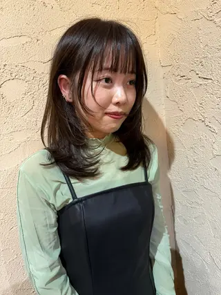 ミディアム 笠井 彩花のヘアスタイル