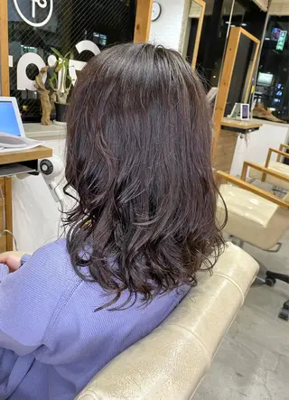 セミロング パーマ 統括マネージャー/ 髪のドクター/前原悟のヘアスタイル