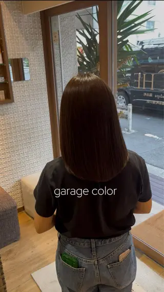 セミロング 👑毛流れ、艶髪◉ 縮毛矯正錦糸町ヒガシのヘアスタイル