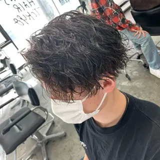 ショート パーマ メンズ メンズ特化美容師/ 藤戸 椋のヘアスタイル