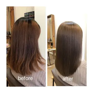 ミディアム nest  のヘアスタイル