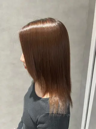 ミディアム カラー パーマ インナーカラー/ ストレート/奥野洸也のヘアスタイル