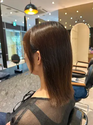 ミディアム 縮毛矯正/カット/ 韓国ヘア/蛯原🍤のヘアスタイル