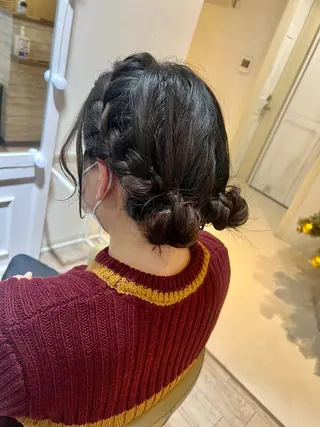 ミディアム ヘアアレンジ 人見知りさんでも安心 奥田 里佳子のヘアスタイル