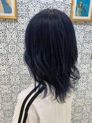 セミロング 髪質改善　縮毛の達人 矢井由真のヘアスタイル