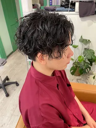 ミディアム パーマ メンズ メンズ専門 Stylist吉川のヘアスタイル