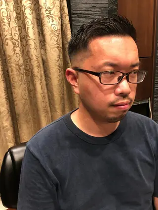 ショート ヒロ銀座バーバーショップ難波店所属・縮毛矯正/パーマ 宮河 惇💈のヘアスタイル