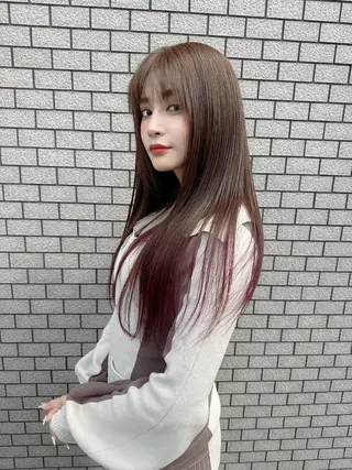 ロング カラー 汐見 悠佑のヘアスタイル