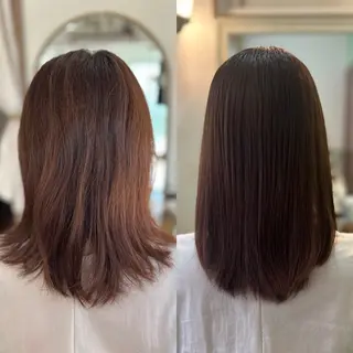 セミロング 髪質改善ストレート Chiaki 🦋のヘアスタイル