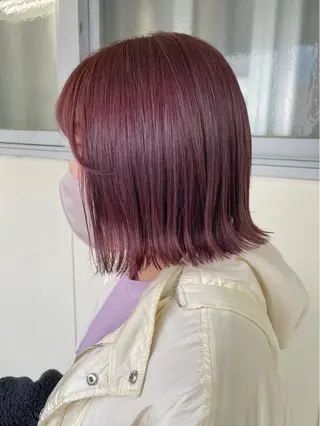 ミディアム カラー ヘアアレンジ maoブリーチ無し 似合わせカラーのヘアスタイル