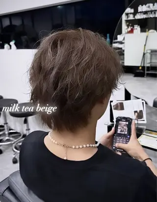 ミディアム カラー 🥣ケアブリーチ/ 透明感カラー/竜希のヘアスタイル