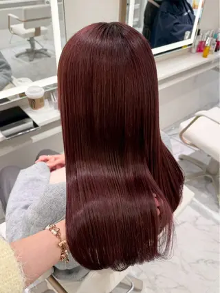 ロング カラー ParveMix 楠本結菜のヘアスタイル