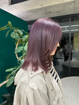 ミディアム M所属・ハイトーン/透け感 カラー🎀真香のヘアスタイル