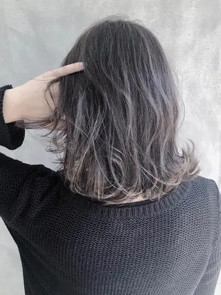 ミディアム カラー MOU namba ムウナンバのヘアスタイル