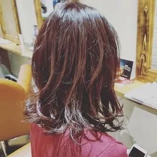 ミディアム カラー パーマ ✨Alushe 心斎橋店✨のヘアスタイル