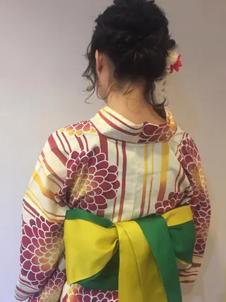 ミディアム ヘアアレンジ 平川 友希子のヘアスタイル