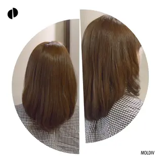 ミディアム セミロング カラー ✨縮毛矯正✨髪質改善 ナカシマ ユミのヘアスタイル