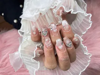 ネイル 23時まで❤︎韓国、 ワンホンネイルのネイルデザイン