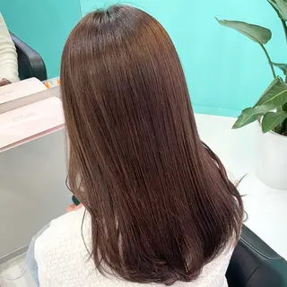 セミロング カラー ボブ/艶カラー/ 暖色/Natsukiのヘアスタイル