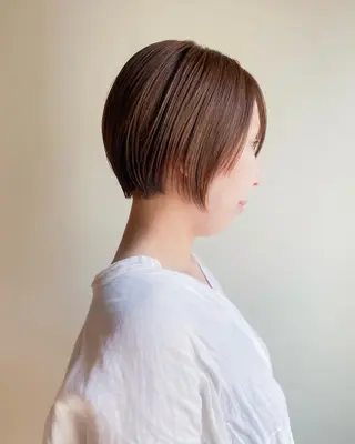 ショート カラー 板谷みさき /艶ボブ/藤沢美容室のヘアスタイル