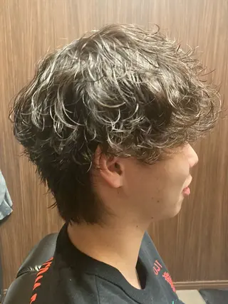 ミディアム パーマ メンズ メンズ特化 星野裕人のヘアスタイル