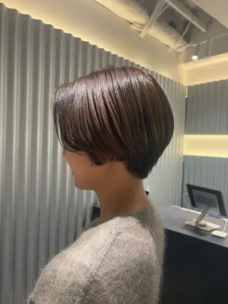 ショート カラー パーマ ヘアアレンジ 押切 響　のヘアスタイル