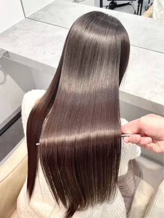 セミロング 美髪改善ストレート/ 植村友哉のヘアスタイル